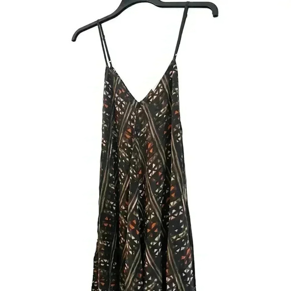Anthropologie HD In Paris 100% Silk Dress Asymmetrical Boho Print XS/S - Picture 3 of 8